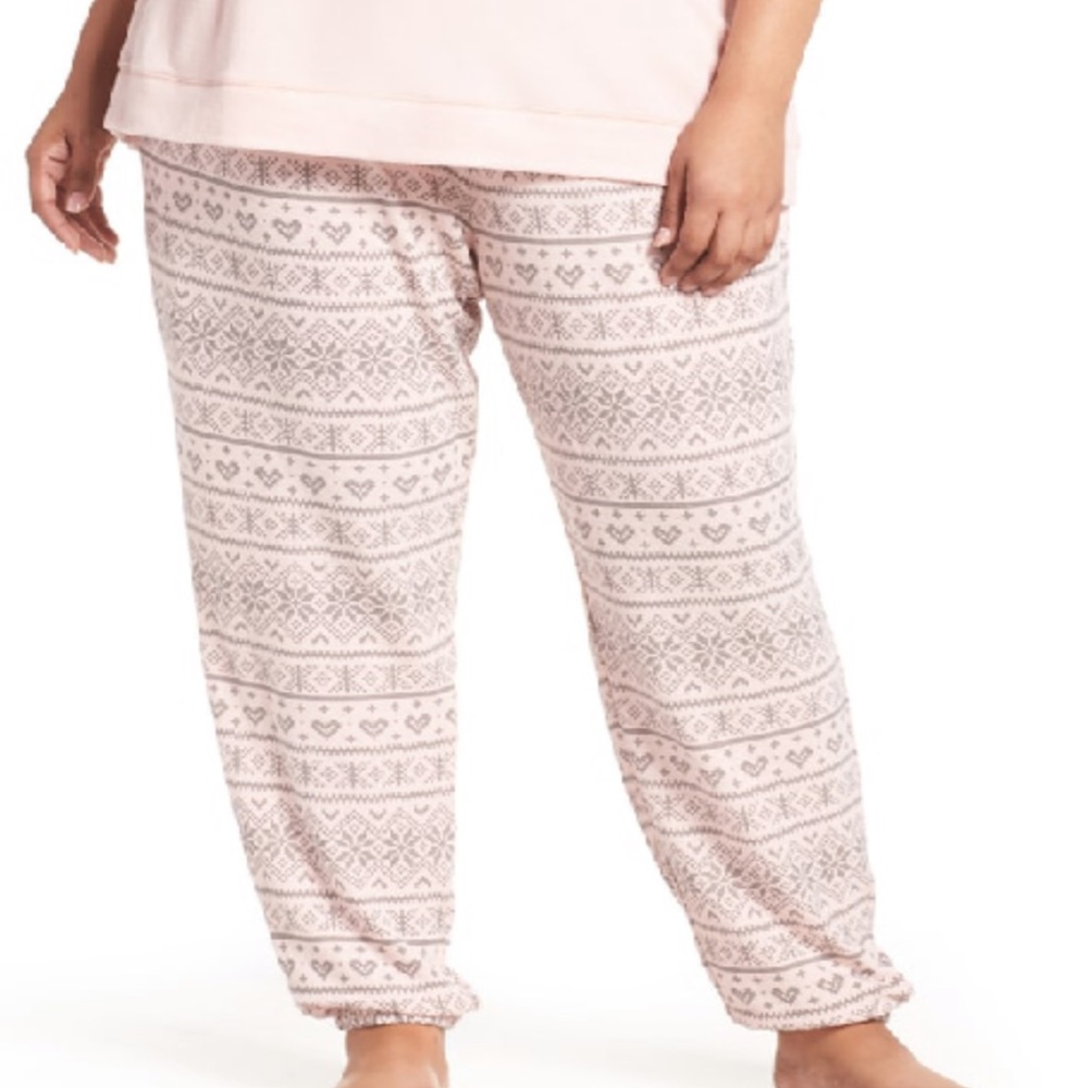 PJ Salvage Just Peachy Jogger Pajamas Pink Size2X